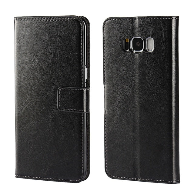 Leather Flip Wallet Case