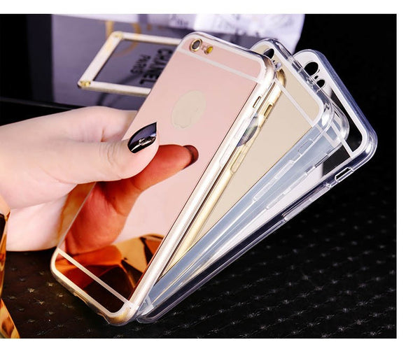 Rose gold Luxury Mirror Flash Fashion Case