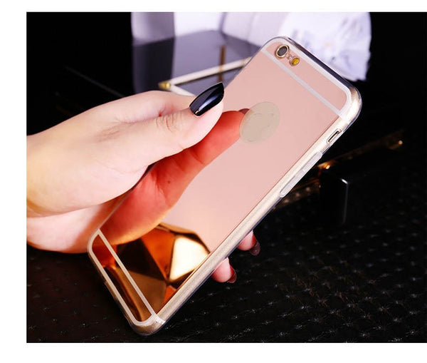 Rose gold Luxury Mirror Flash Fashion Case