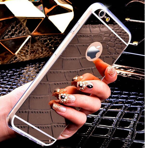 Rose gold Luxury Mirror Flash Fashion Case