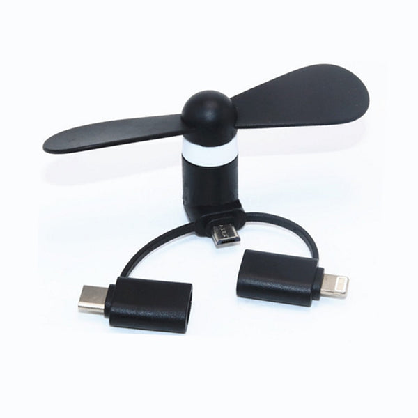 3 IN 1  Portable Cell Phone Mini Fan