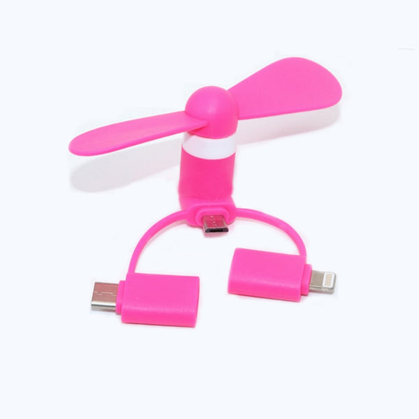 3 IN 1  Portable Cell Phone Mini Fan