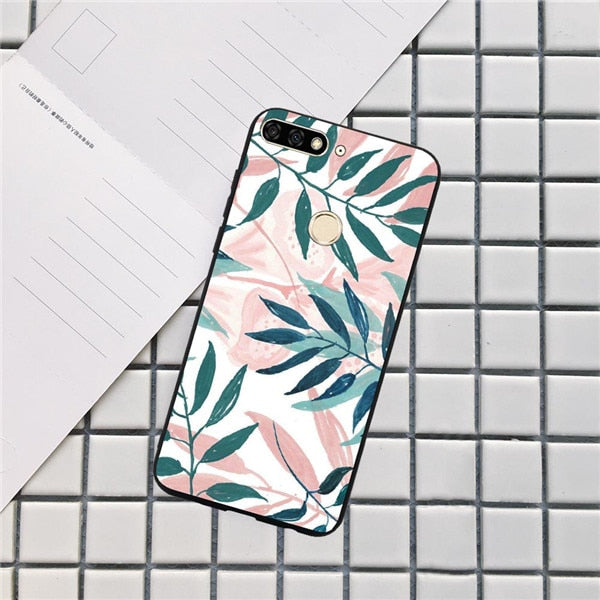 Huawei Luxury Flamingo Flowers Case