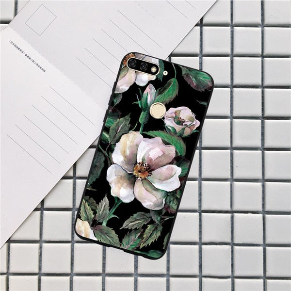 Huawei Luxury Flamingo Flowers Case