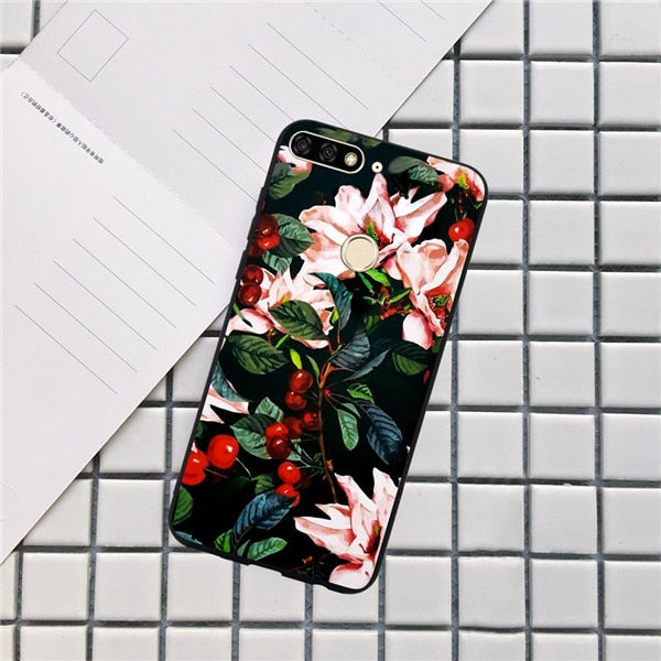 Huawei Luxury Flamingo Flowers Case