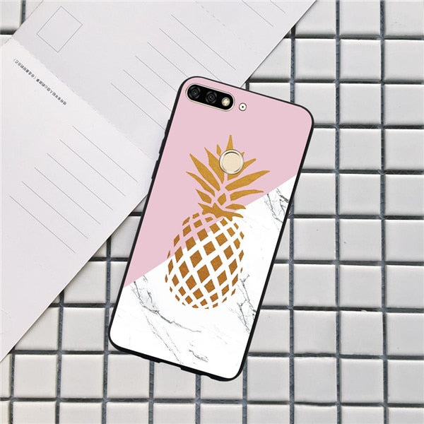 Huawei Luxury Flamingo Flowers Case