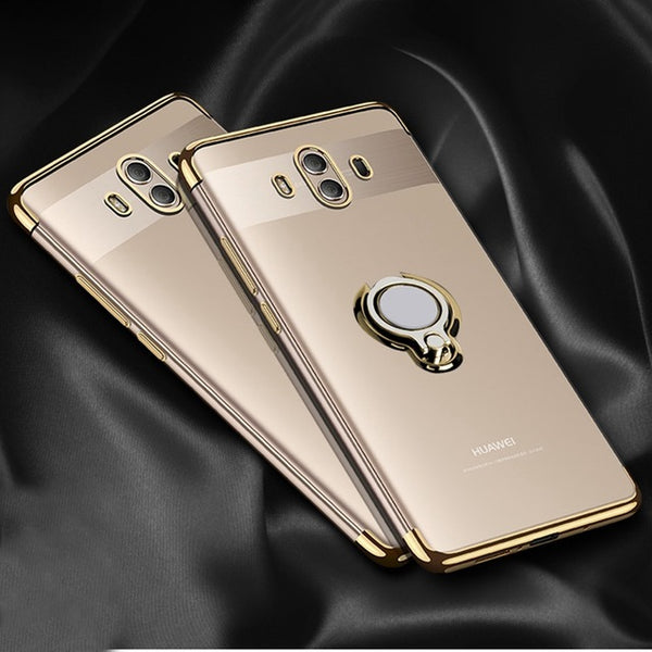 Huawei Metal Ring Holder Magnetic Silicone Case
