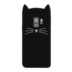 Cute Bearded Cat Silicone Soft Case