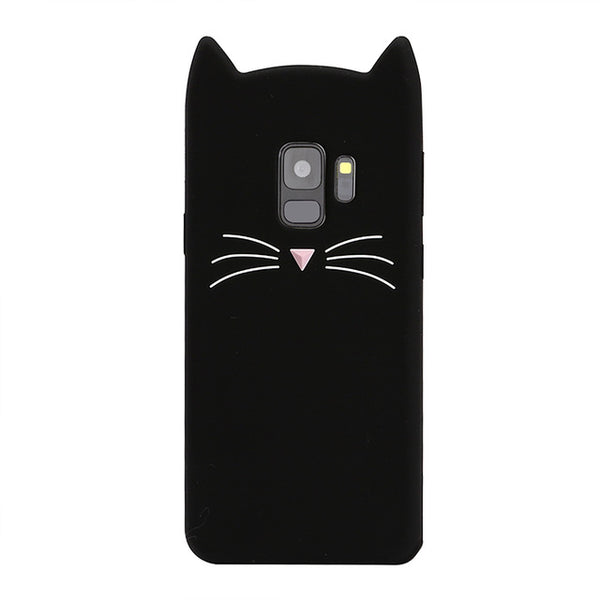 Cute Bearded Cat Silicone Soft Case