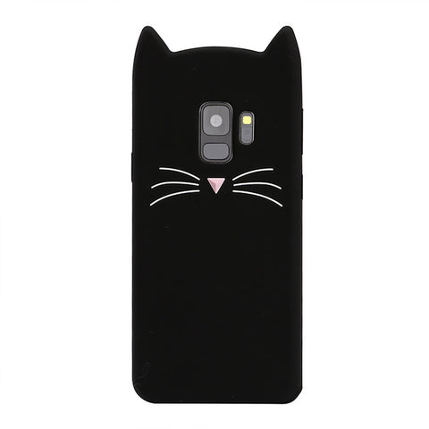 Cute Bearded Cat Silicone Soft Case