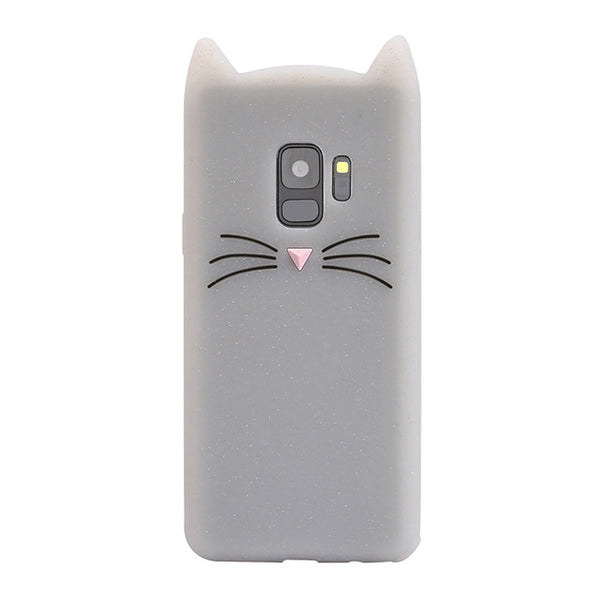Cute Bearded Cat Silicone Soft Case