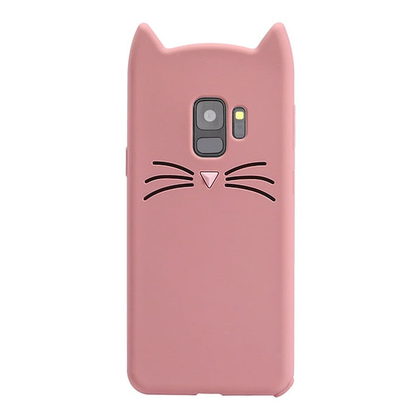 Cute Bearded Cat Silicone Soft Case