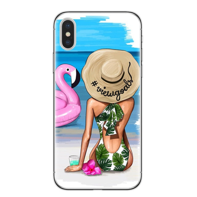 VOGUE Christmas Girl Soft TPU Phone Case