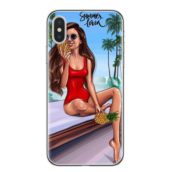 VOGUE Christmas Girl Soft TPU Phone Case
