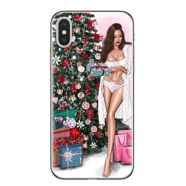 VOGUE Christmas Girl Soft TPU Phone Case