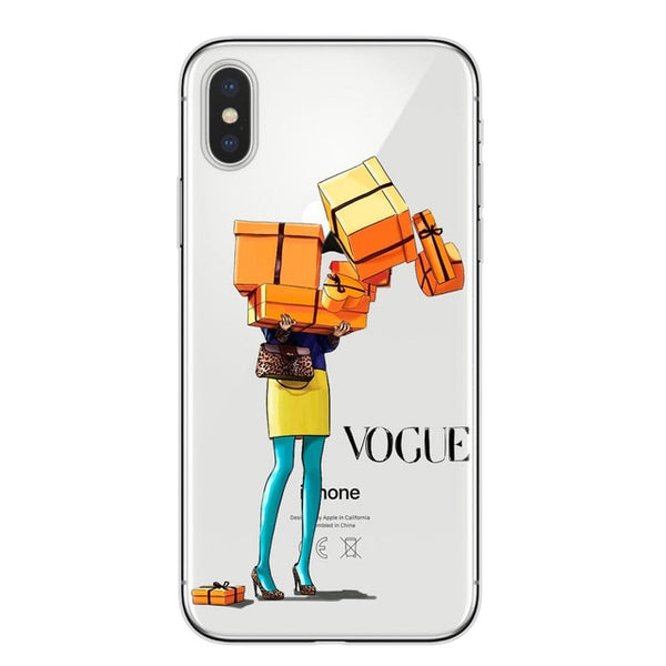 VOGUE Christmas Girl Soft TPU Phone Case