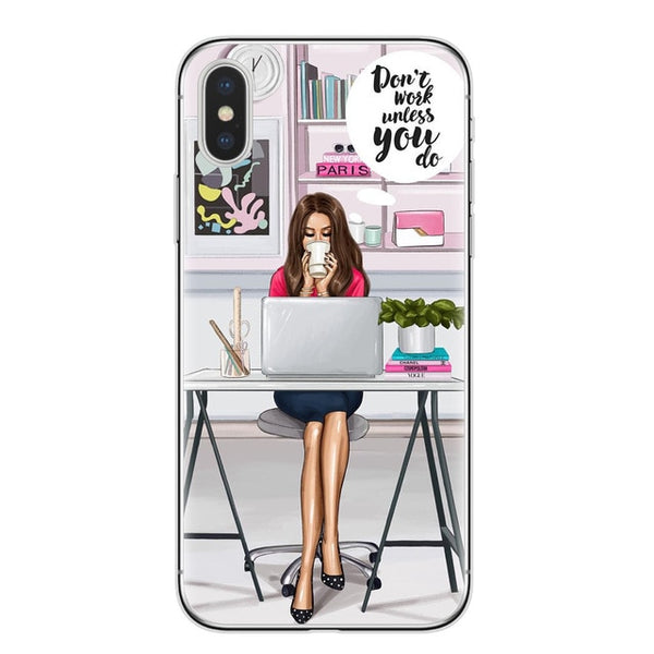 VOGUE Christmas Girl Soft TPU Phone Case