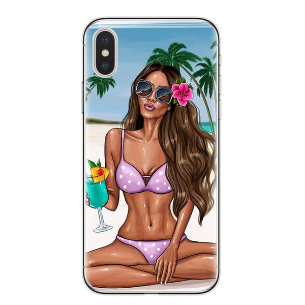 VOGUE Christmas Girl Soft TPU Phone Case