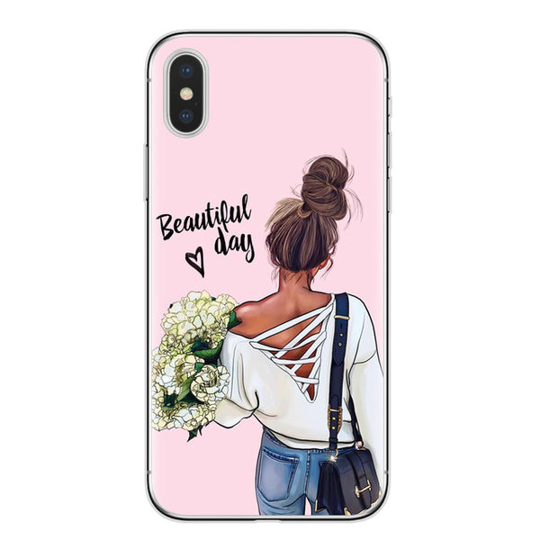 VOGUE Christmas Girl Soft TPU Phone Case