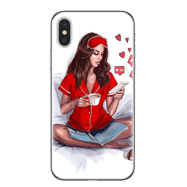 VOGUE Christmas Girl Soft TPU Phone Case