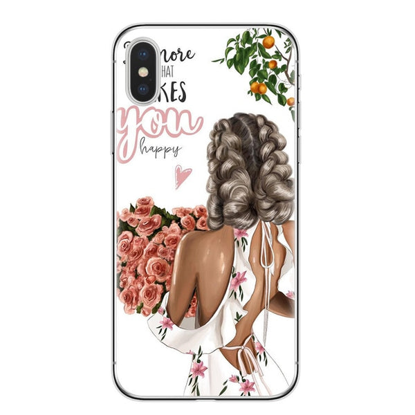 VOGUE Christmas Girl Soft TPU Phone Case