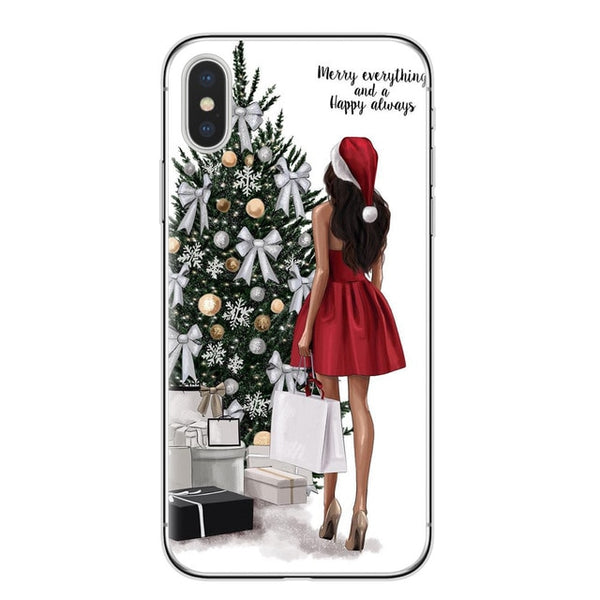 VOGUE Christmas Girl Soft TPU Phone Case