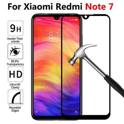 Xiaomi redmi note 7 Full cover Tempered Glasss Case