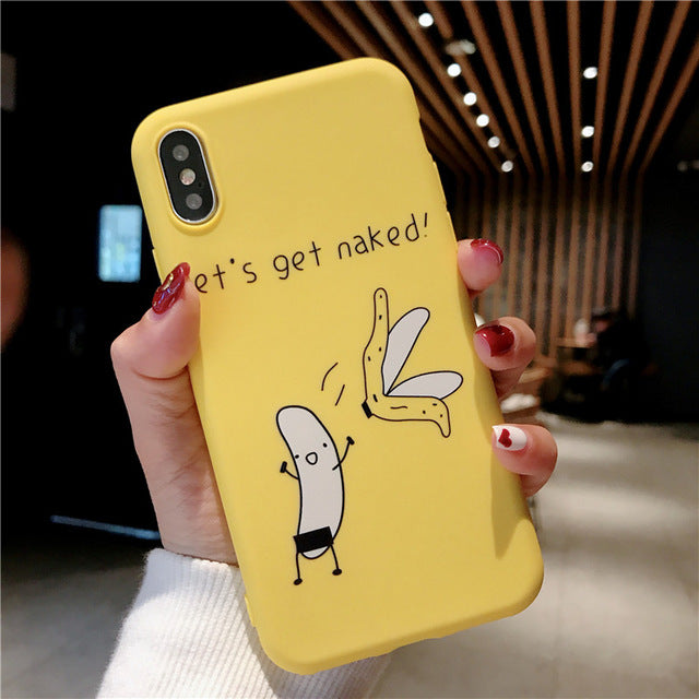 Cartoon Finger Funny Banana Case