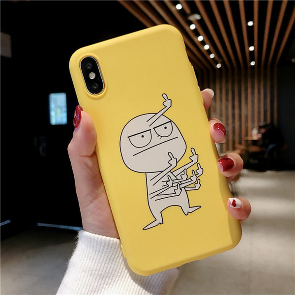 Cartoon Finger Funny Banana Case