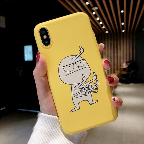 Cartoon Finger Funny Banana Case