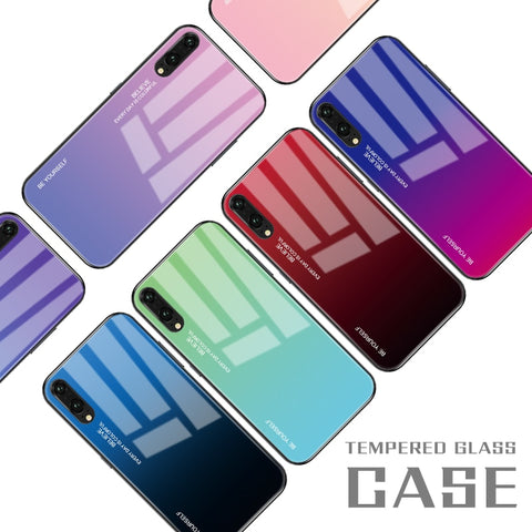 Huawei Gradient Tempered Glass Phone Case