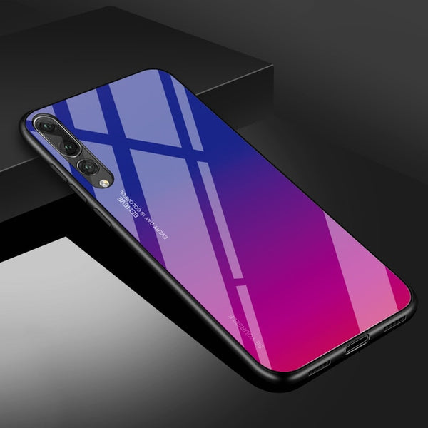 Huawei Gradient Tempered Glass Phone Case