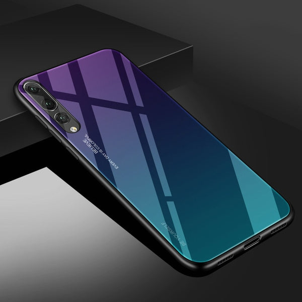 Huawei Gradient Tempered Glass Phone Case