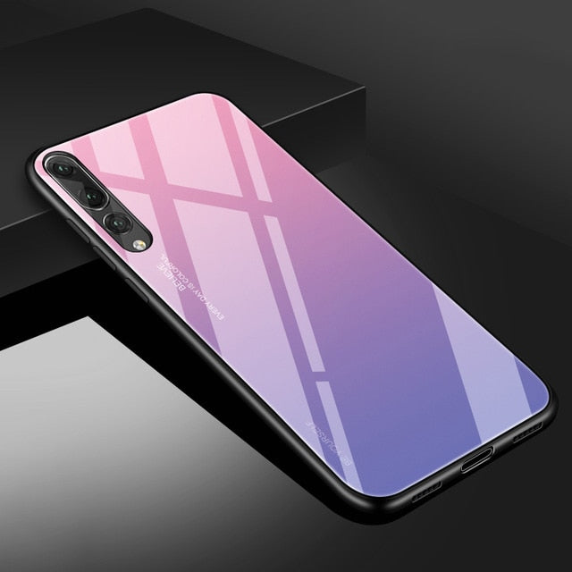 Huawei Gradient Tempered Glass Phone Case