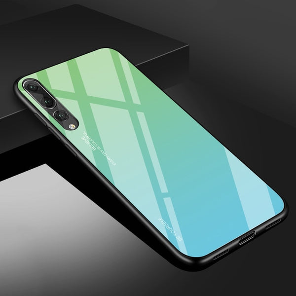 Huawei Gradient Tempered Glass Phone Case