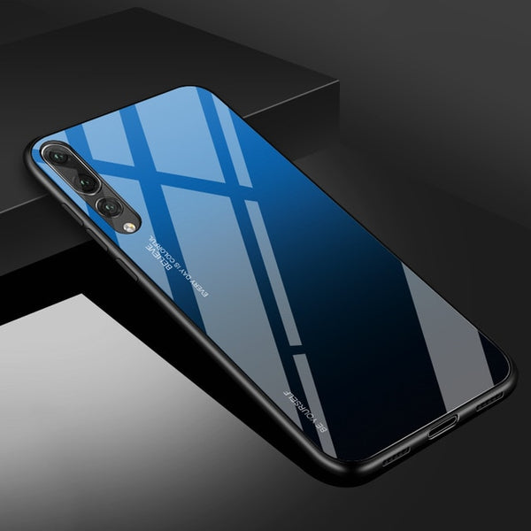 Huawei Gradient Tempered Glass Phone Case