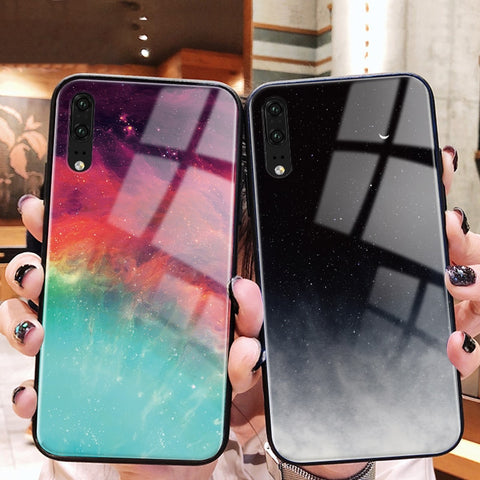 Huawei Colorful Tempered Glass Case