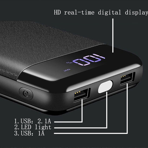30000mAh 2 USB LCD Powerbank