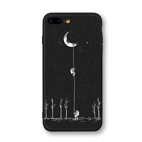 Space Moon Astronaut Phone Cases