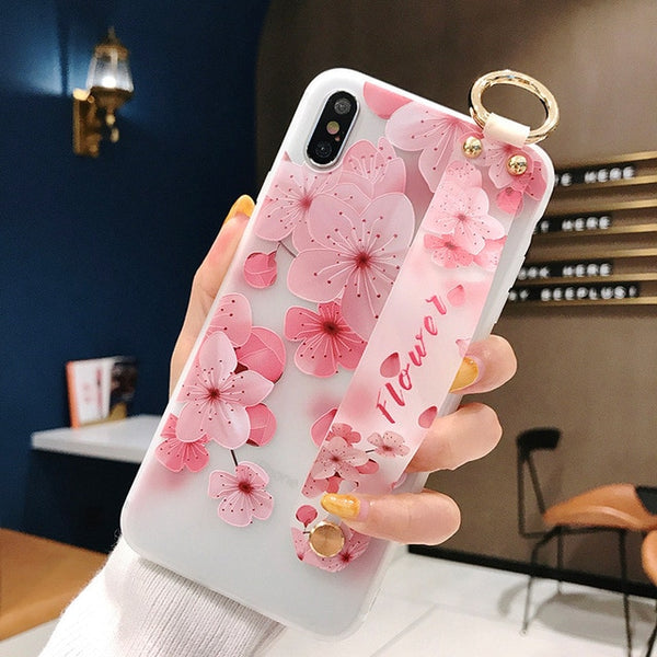 Wrist Strap Soft TPU Phone Case