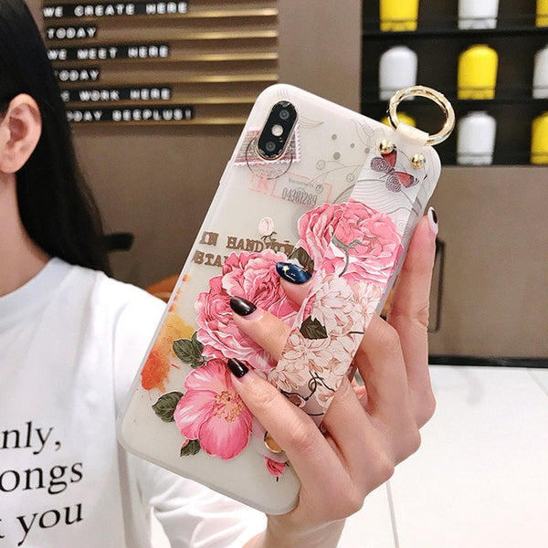 Wrist Strap Soft TPU Phone Case
