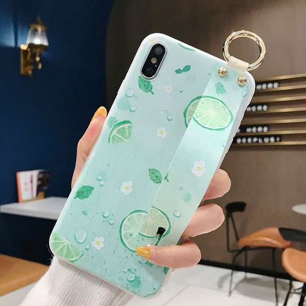 Wrist Strap Soft TPU Phone Case