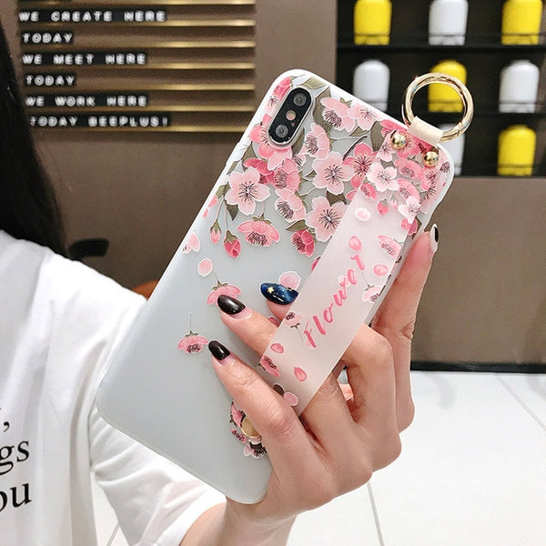 Wrist Strap Soft TPU Phone Case