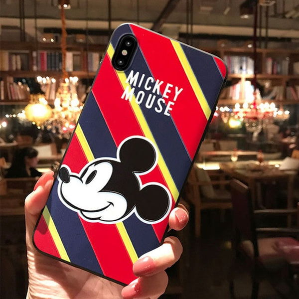 3D Mickey Minnie Emboss Case