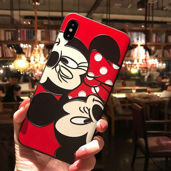 3D Mickey Minnie Emboss Case