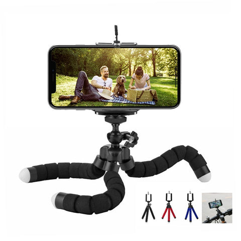 Mini Phone Holder Sponge Octopus Tripod