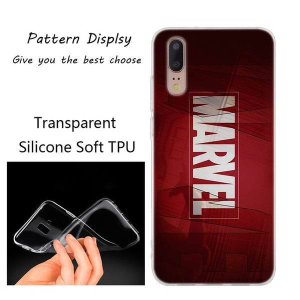 Huawei Marvel Comics Simple Logo Soft Silicone Case