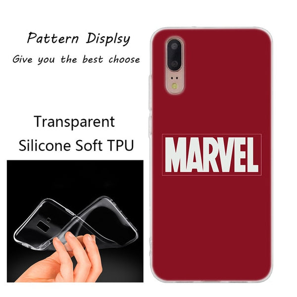 Huawei Marvel Comics Simple Logo Soft Silicone Case