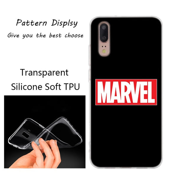 Huawei Marvel Comics Simple Logo Soft Silicone Case