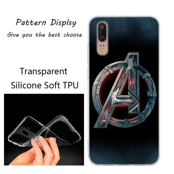 Huawei Marvel Comics Simple Logo Soft Silicone Case